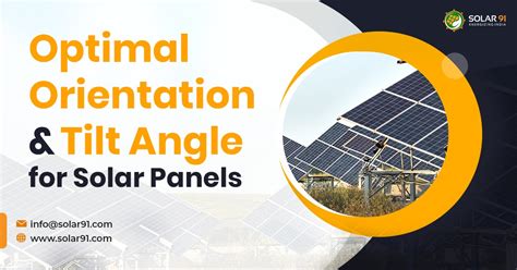 Optimal orientation and tilt angle for solar panels – Solar91