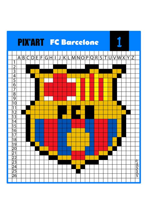 Football Pixel Art With Grid