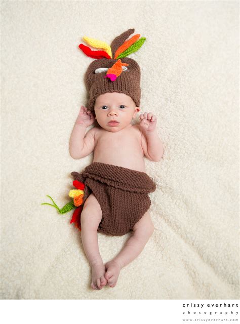 Thanksgiving Newborn Photos - Turkey Baby Knit Costume