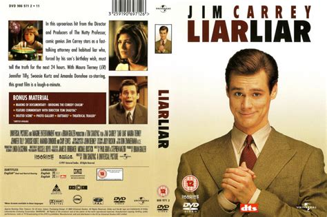 Liar Liar (1997) R2 Retail - Movie DVD - CD Label, DVD Cover, Front Cover