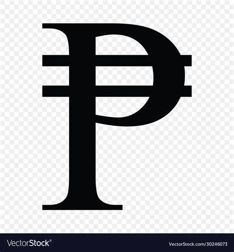 Philippine peso sign Royalty Free Vector Image