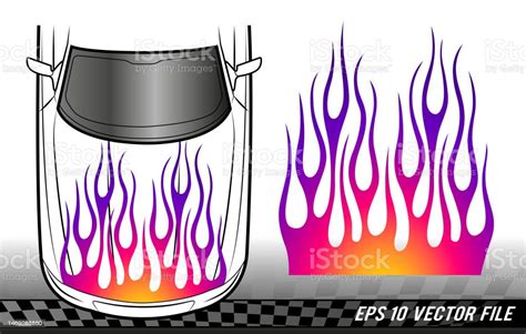 Sports Car Hood Flame Decal Vinyl Sticker Graphic Racing Car Tribal ...