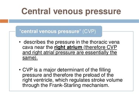 Central Venous Pressure Range