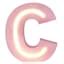 Tiny Dreamers 6in Pink LED Monogram Letter C | Home Decor | At Home