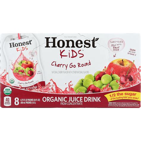 Honest Kids Organic Kids Juice Drinks - Cherry Go Round - Case of 4 - 8/6.75fl oz | Juice ...