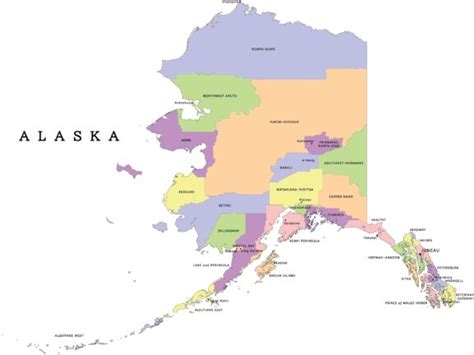 Alaska Counties/Boroughs Map | Mappr