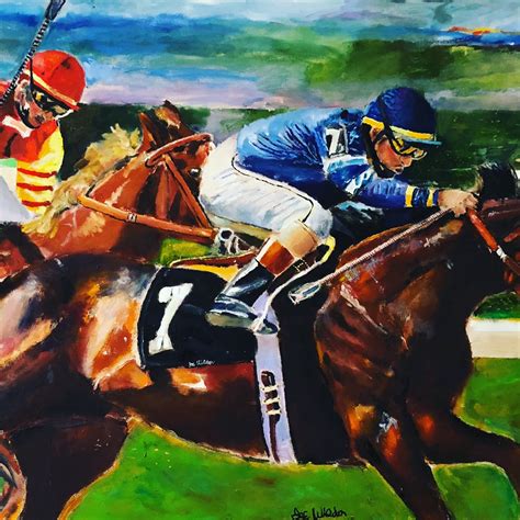 Horse Racing Oil Paintings - Joe Wilder MD