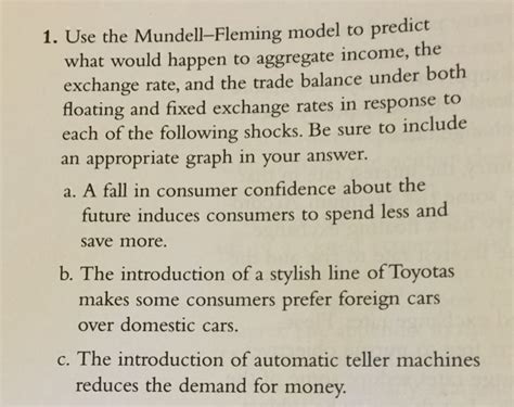 Use the Mundell-Fleming model to predict what would | Chegg.com