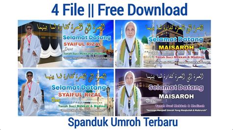 Free Download 4 File || Desain Spanduk Umroh - YouTube