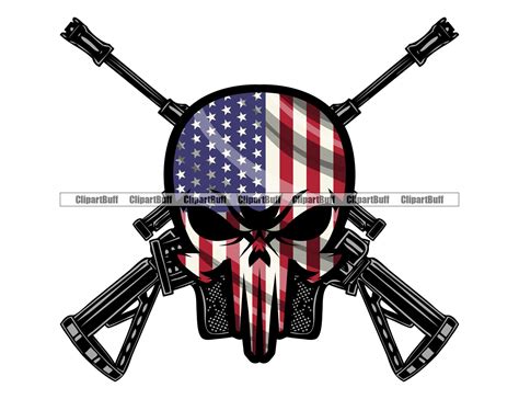 Punisher Skull Rifles 2nd Second Amendment US Armed Forces - Etsy