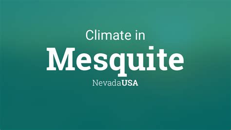 Climate & Weather Averages in Mesquite, Nevada, USA