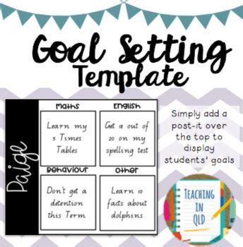 Goal Setting Template *FREEBIE* by Teaching in QLD | TPT