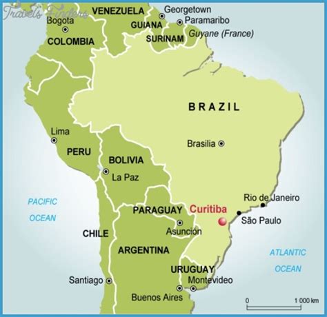 Curitiba Map - TravelsFinders.Com