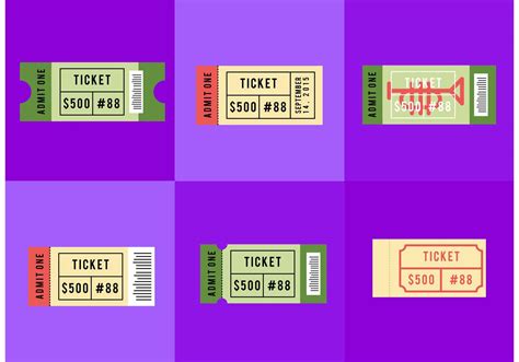 Concert Ticket Stub Vectors - Download Free Vector Art, Stock Graphics & Images