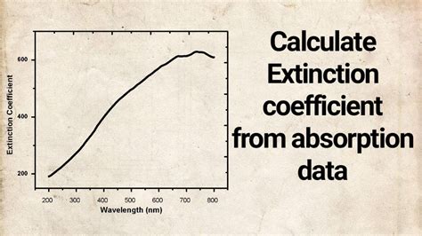 How To Find Extinction Coefficient From Slope