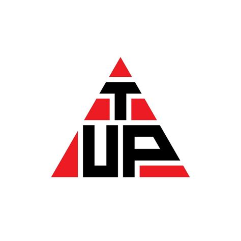 TUP triangle letter logo design with triangle shape. TUP triangle logo design monogram. TUP ...