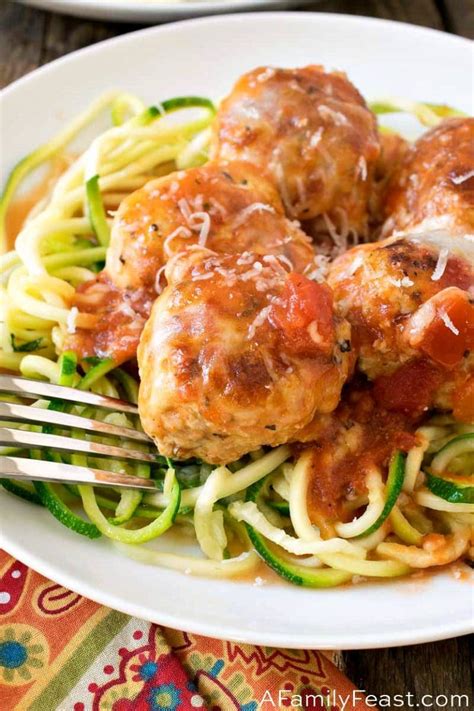 Keto Chicken Meatballs - A Family Feast®