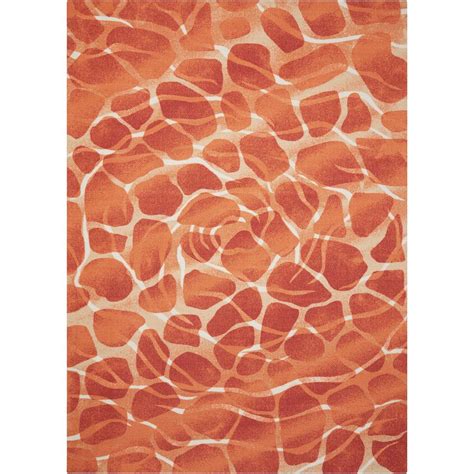 Nourison Home and Garden Orange 5 ft. x 7 ft. Indoor/Outdoor Area Rug-338709 - The Home Depot