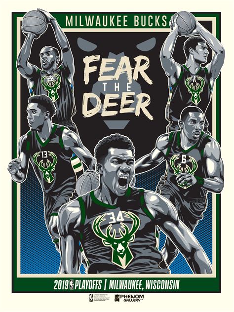 Milwaukee Bucks 2019 NBA Playoffs Serigraph (Printer Proof) – Phenom ...