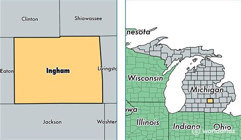 Ingham County, Michigan / Map of Ingham County, MI / Where is Ingham ...