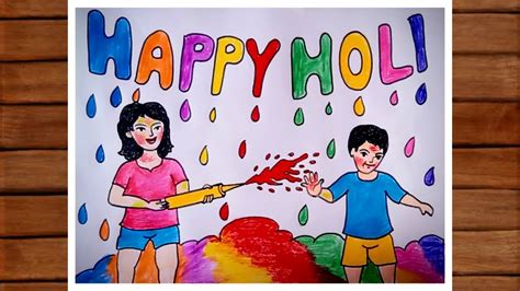 Holi Special Drawing | Very Easy Holi Special Drawing | Holi Ka Drawing ...