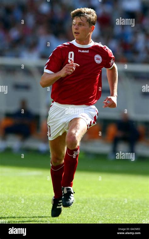 Soccer - FIFA World Cup 2002 - Group A - Denmark v France. Jon Dahl Tomasson, Denmark Stock ...