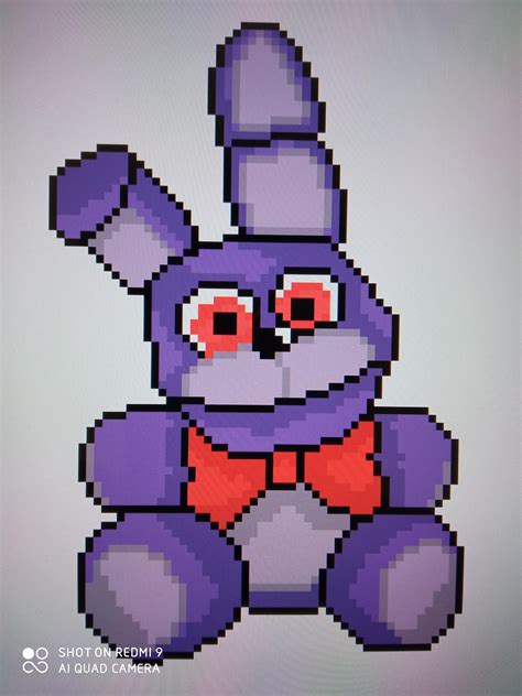 Bonnie's toy Pixel art : r/fivenightsatfreddys