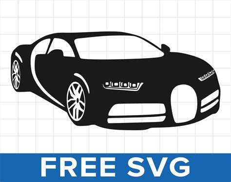 Bugatti Chiron Svg Supercar Vector - FreeSvgCut.org