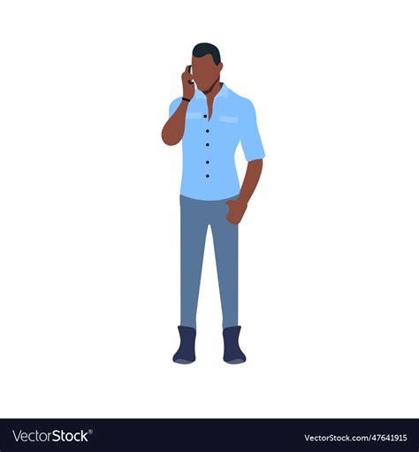 Man making call phone black talking on phone Vector Image