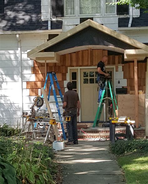 adding a portico to a house | Construction on a home in the … | Flickr