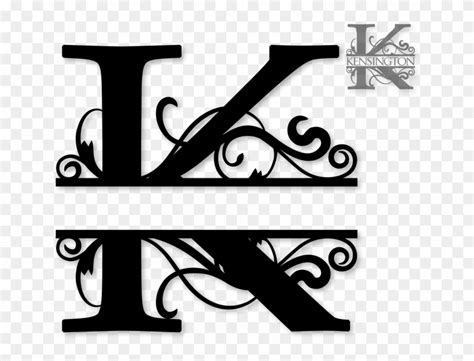 Initial K Monogram Svg - 204+ File for DIY T-shirt, Mug, Decoration and ...