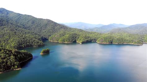 Fontana Lake & Dam, NC (Aerial view) 4K Video - YouTube