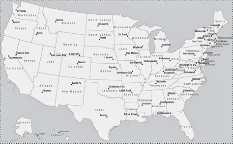 Printable State Capitals Map