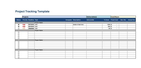 Multiple Project Tracking Template Free