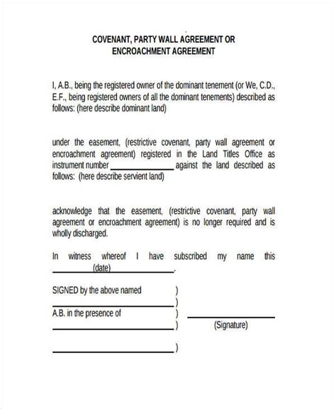 FREE 8+ Party Wall Agreement Forms in PDF