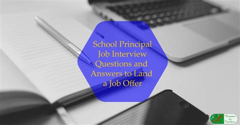 School Principal Job Interview Questions and Answers