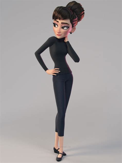 Cute Girl Cartoon Characters 3d