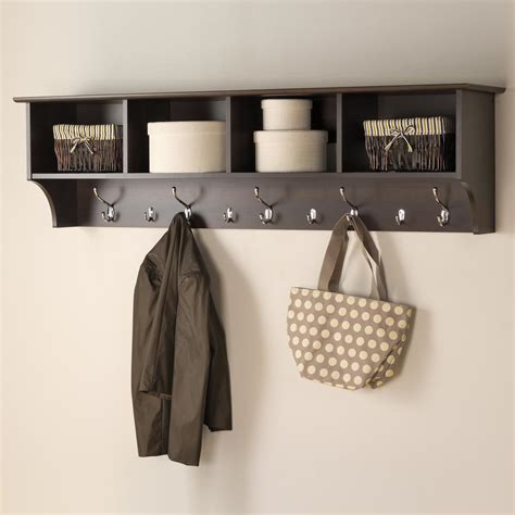 Prepac 60 in. Wall-Mounted Coat Rack in Espresso-EEC-6016 - The Home Depot