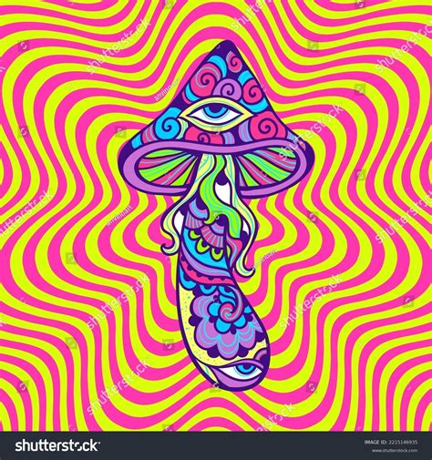 Trippy Cartoon Mushrooms