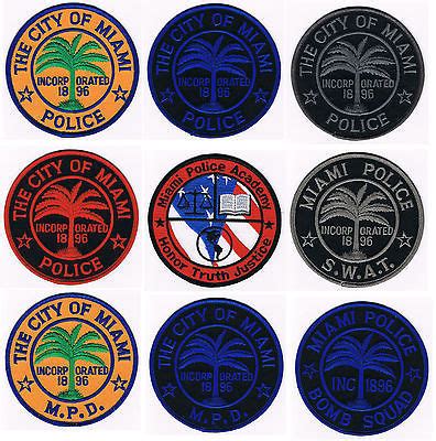 Ultimate Miami Police Patch Set - Hard To Find All 19 Together.. MUST ...