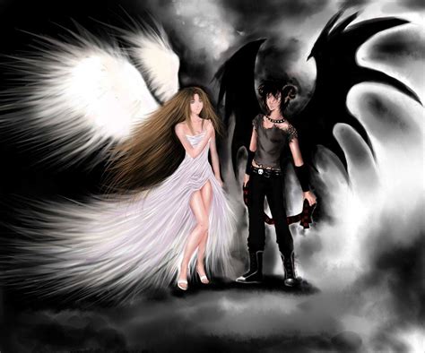 Angel and Demon Love Wallpapers - Top Free Angel and Demon Love Backgrounds - WallpaperAccess