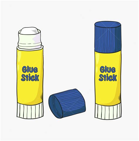 Glue Stick Sticks Clipart Transparent Png - Glue Stick Cartoon, Png Download - kindpng