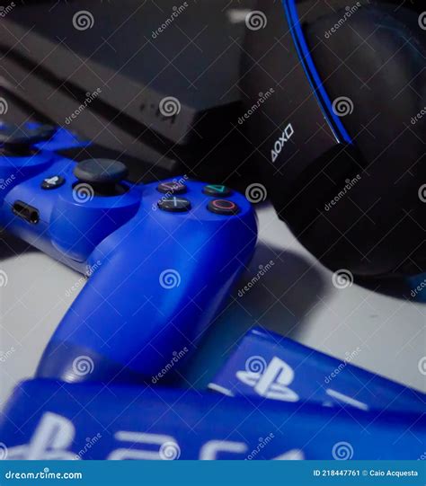 Sony Black Playstation 4 Pro Game Console with Blue Wireless Controller ...