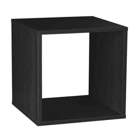 1 Tier Black Storage Cube Wooden Shelf Bookcase Shelving Storage Rack ...