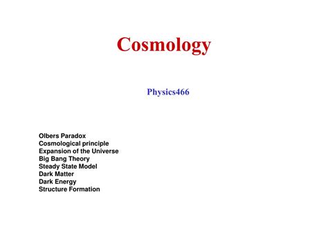 PPT - Cosmology PowerPoint Presentation, free download - ID:3738732