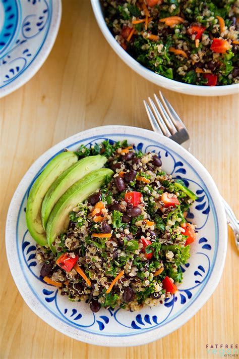 Kale and Quinoa Salad with Black Beans Recipe