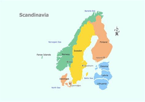 Map Of Scandinavia Vector Free Svg - vrogue.co