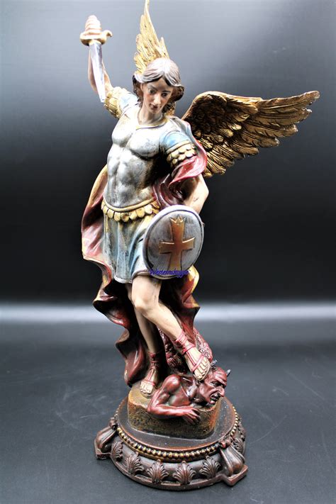 Archangel Michael 13 Inch Statue Hand Painted Beautiful New | Etsy