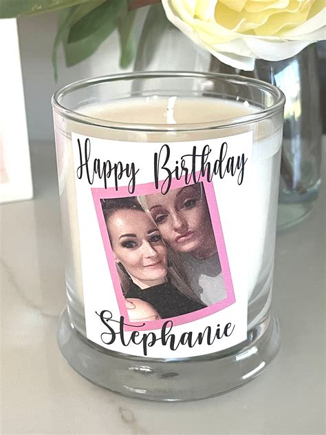 Personalized Candle personalized photo candle birthday gift | Etsy