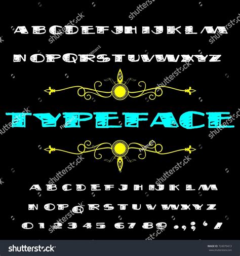 Font Handcrafted Vector Script Alphabet Fonts Stock Vector (Royalty ...